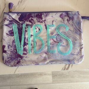 Purple and White Vibes Makeup bag